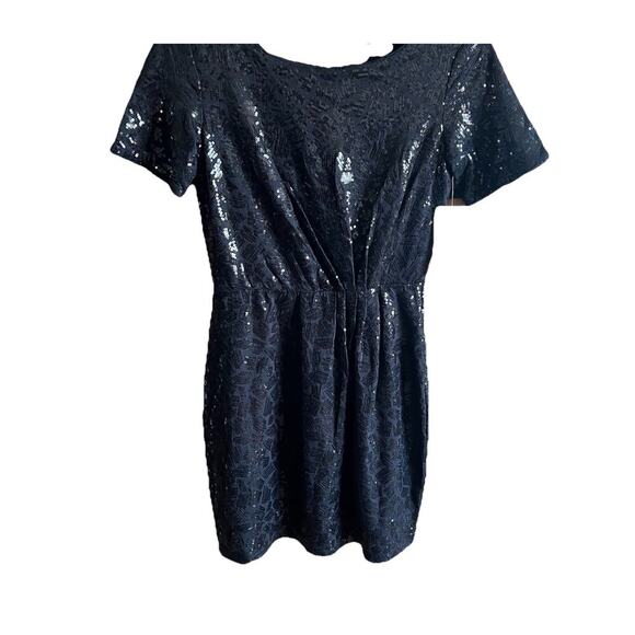 Ella Moss Black Sequin Holiday Homecoming Party Dress Size 2 NWT Retail $234 - Picture 3 of 6